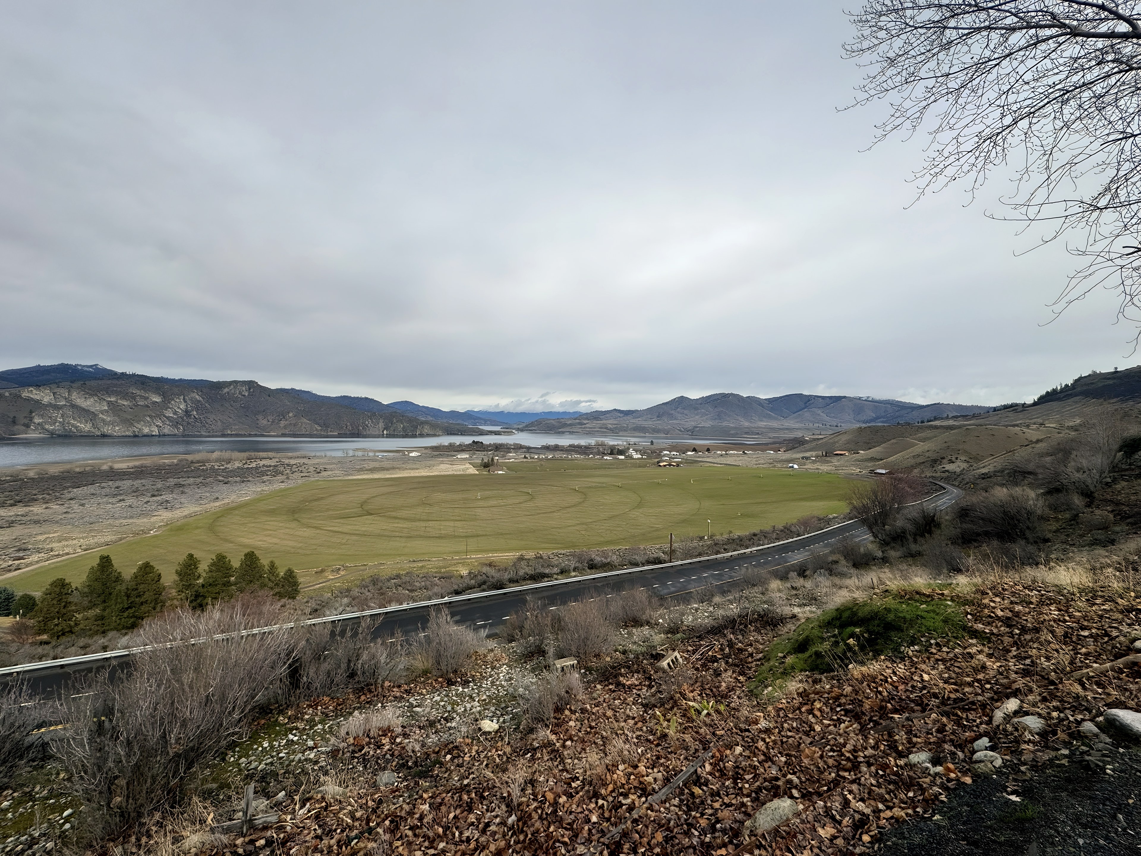 Looking down the valley toward the lake